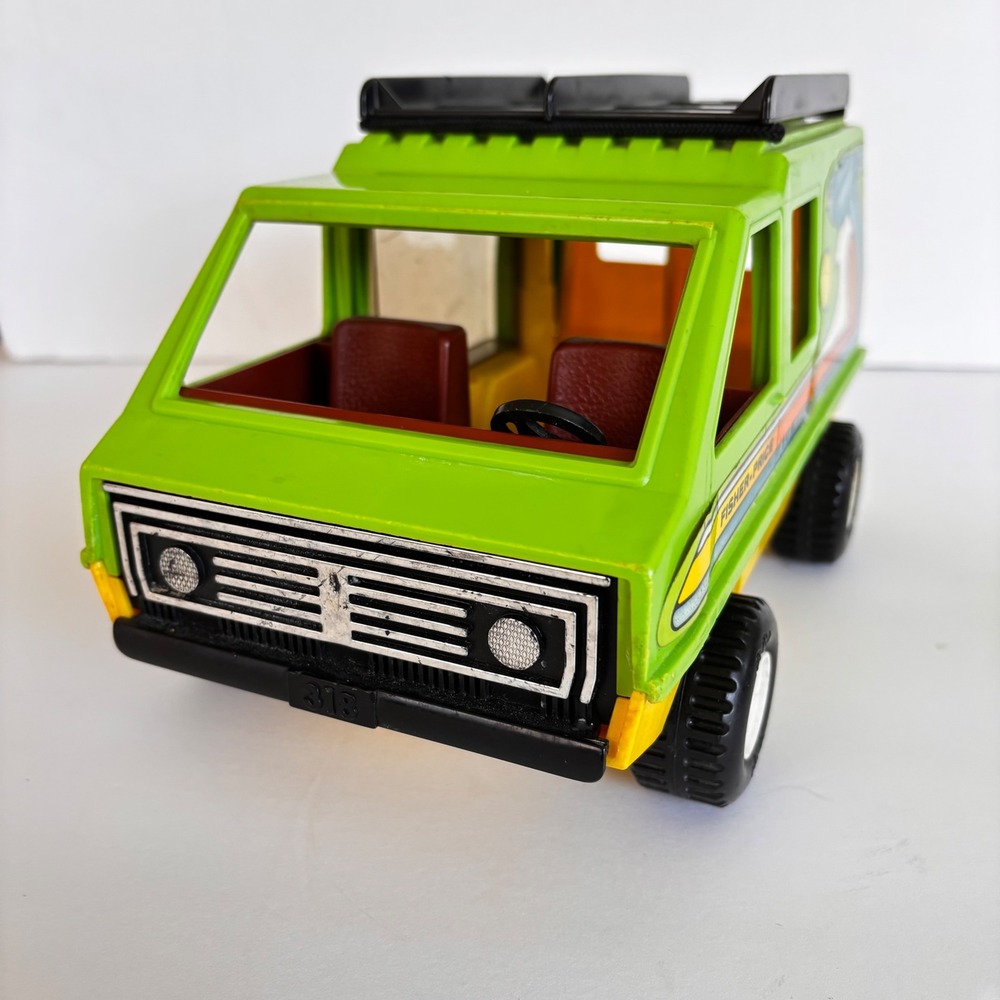Vintage Fisher Price Wilderness Explorer Green Van with Tent 1970s Toy 318 - Picture 3 of 11